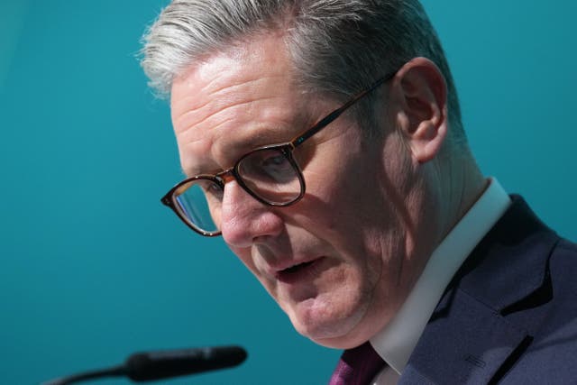 Prime Minister Sir Keir Starmer speaks on day two of the Cop29 climate summit in Baku, Azerbaijan (Carl Court/PA)