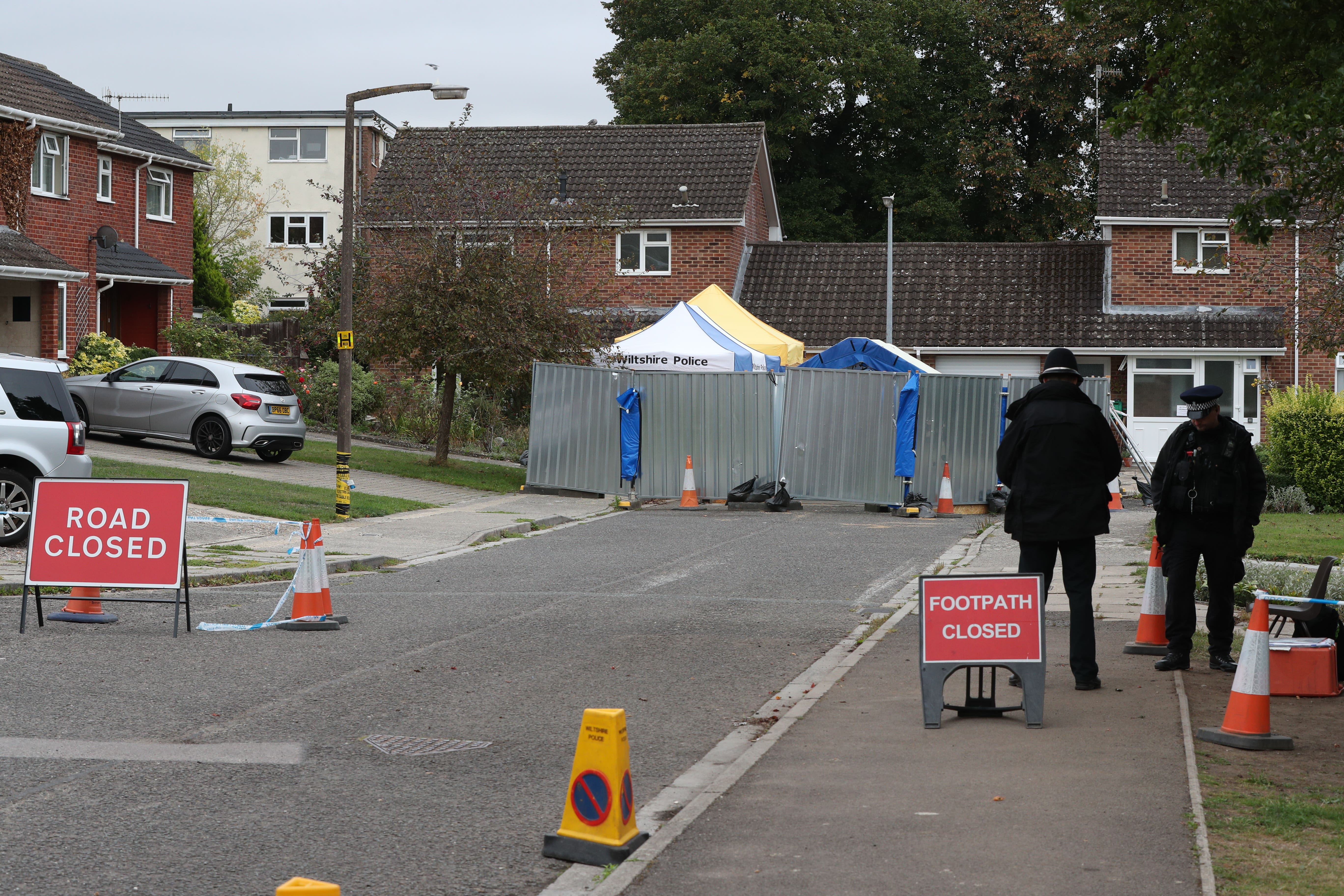 The home of former Russian spy Sergei Skripal in Salisbury, Wiltshire, in 2018 (Jonathan Brady/PA)