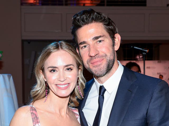 <p>Emily Blunt with husband John Krasinski</p>