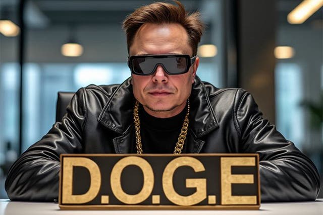 <p>AI picture shared by Elon Musk after he was tapped to lead Trump’s DOGE </p>