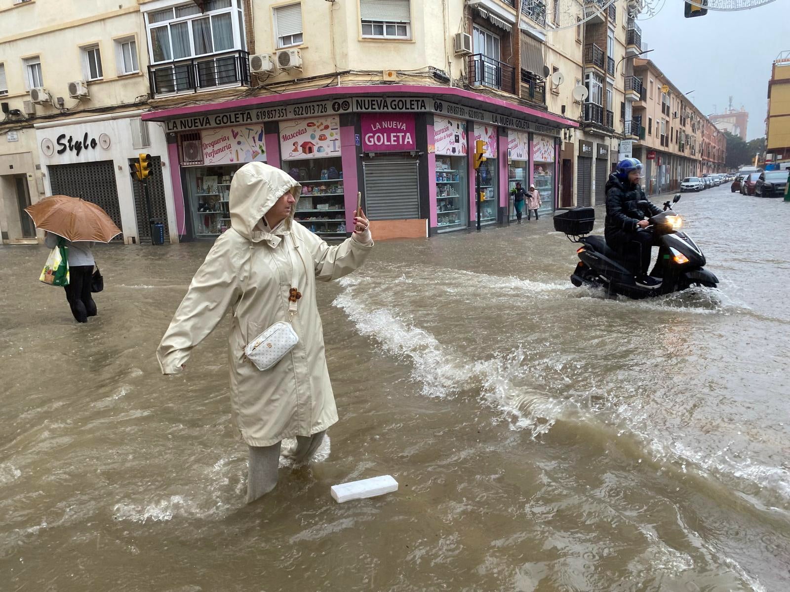 Malaga has been impacted by flooding, weeks after its first round of bad weather