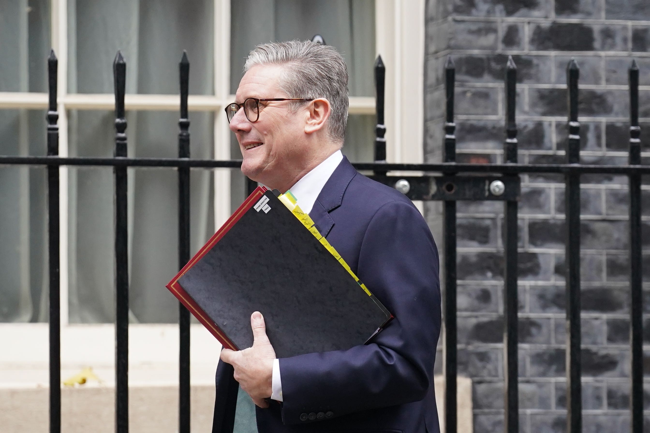 Prime Minister Sir Keir Starmer leaves Downing Street to attend Prime Minister’s Questions (Stefan Rousseau/PA)