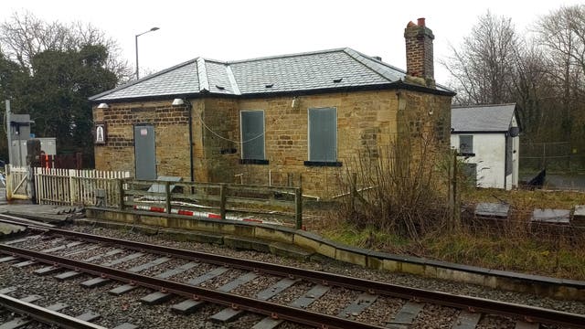 <p> Heighington and Aycliffe Railway Station, in Newton Aycliffe, County Durham, which dates from 1826 and is considered to be the world’s first railway station, which has been added to the 2024 Heritage at Risk Register, which shows that 155 sites have been added to the list over concerns about neglect and decay </p>