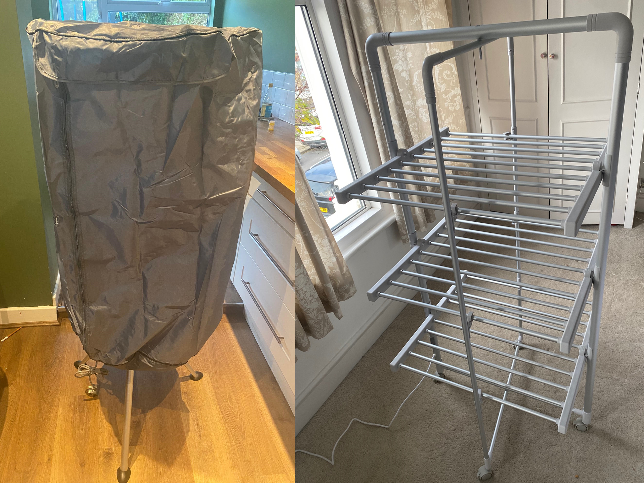 Running a heated clothes airer costs between an estimated 10p and 20p an hour