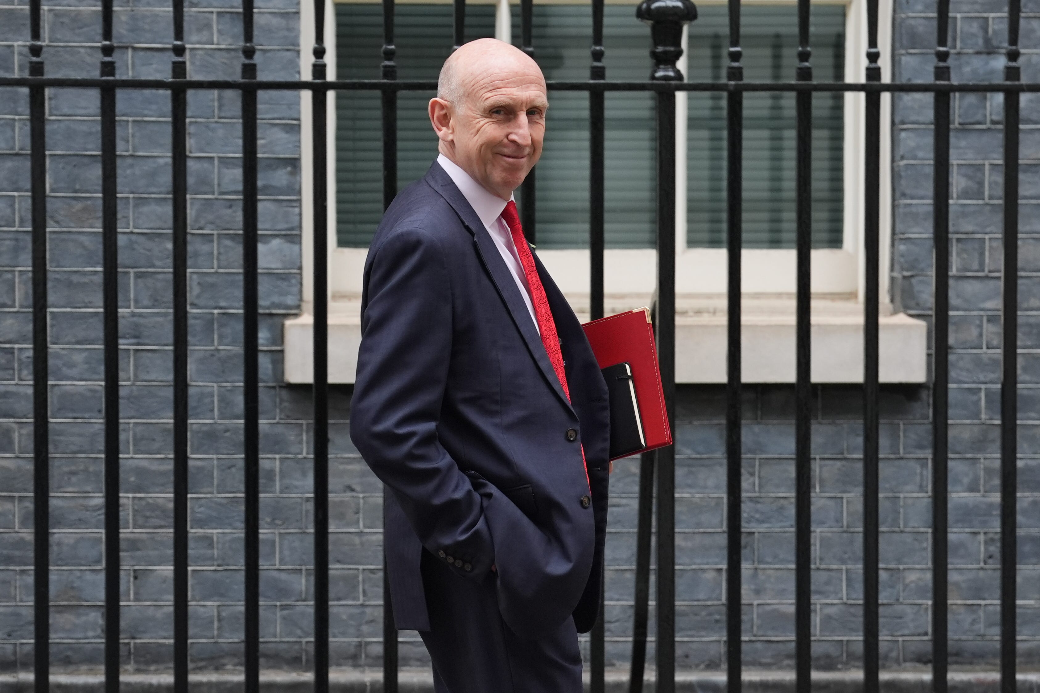 Defence Secretary John Healey leaves 10 Downing Street, London, following a Cabinet meeting (PA)