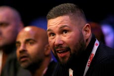 Tony Bellew crashes Tyson vs Paul press conference with ‘Fisher Price’ microphone – is quickly kicked out