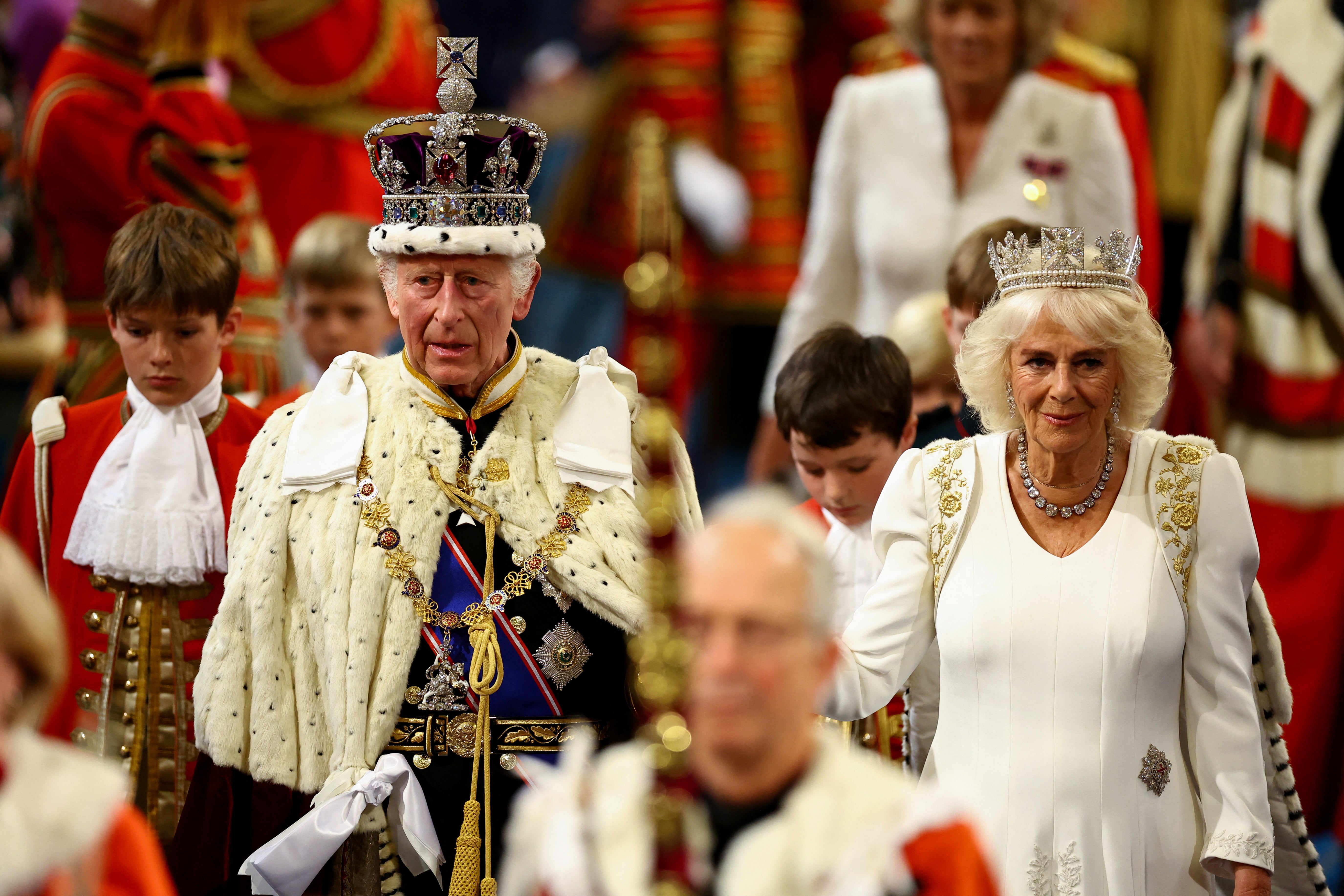 The King and Queen at the State Opening of Parliament on 17 July, 2024