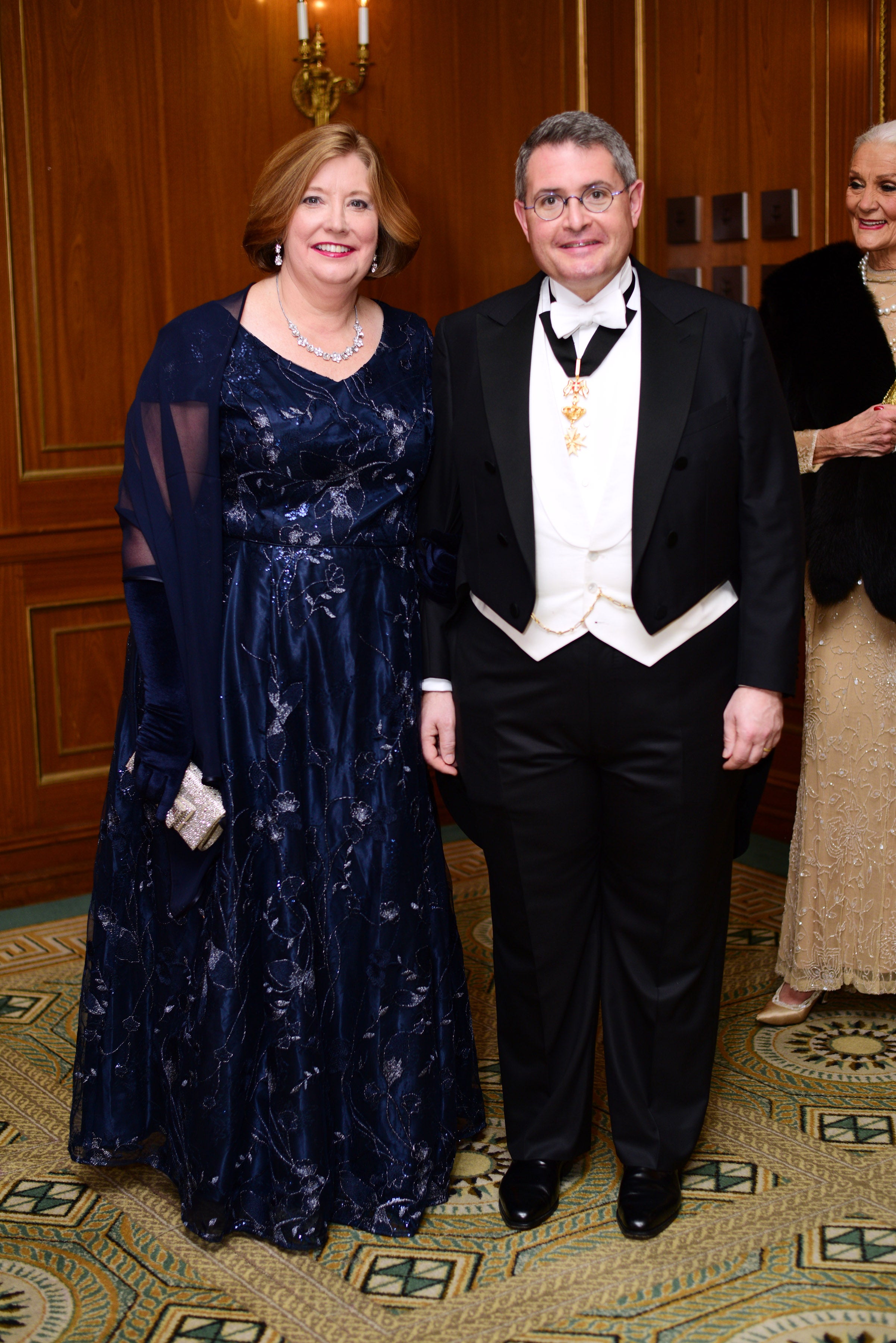 Leo with his wife Sally at the 2018 International Debutante Ball