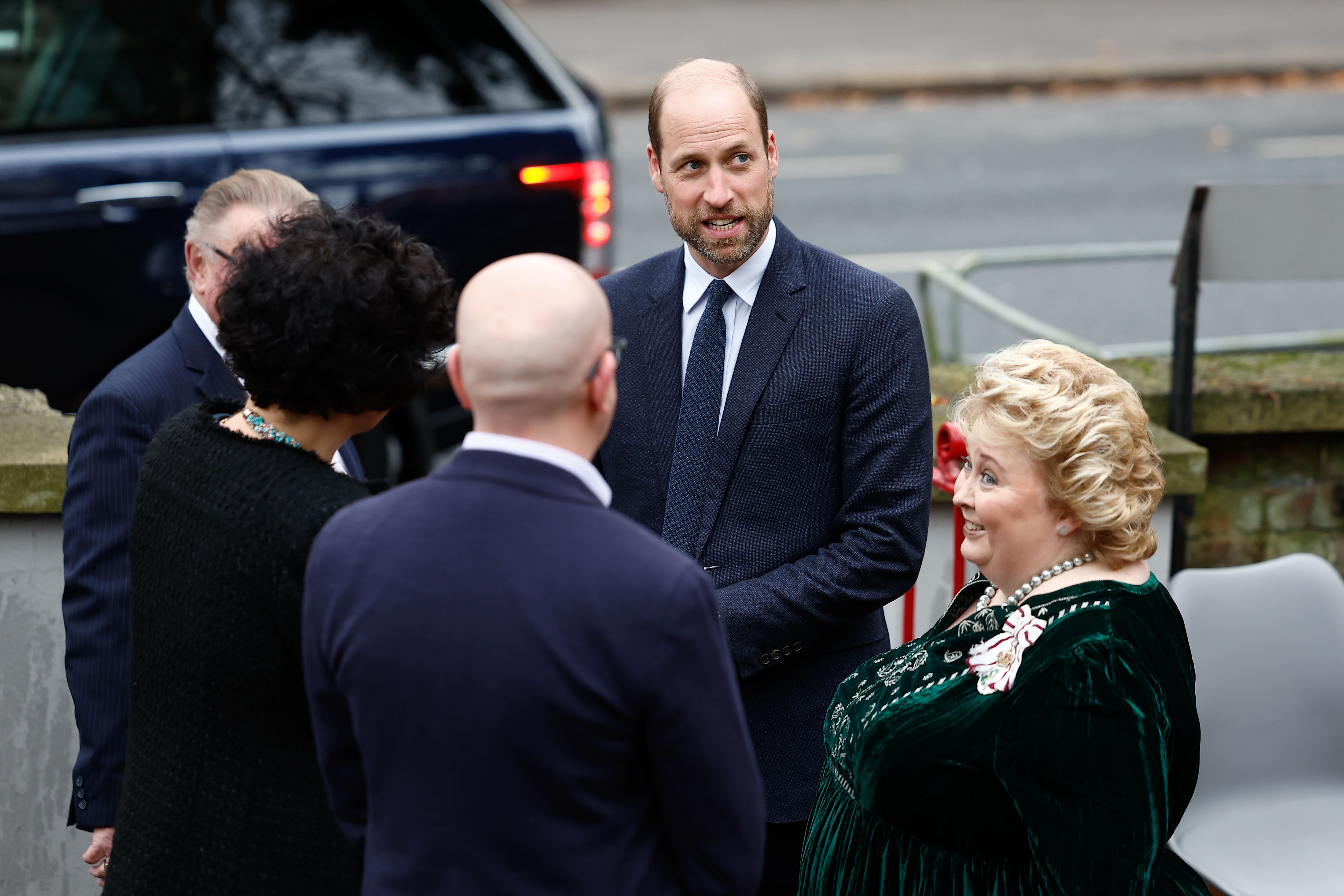 The Prince of Wales during a visit to The Foyer in Belfast (Jason Cairnduff/PA)