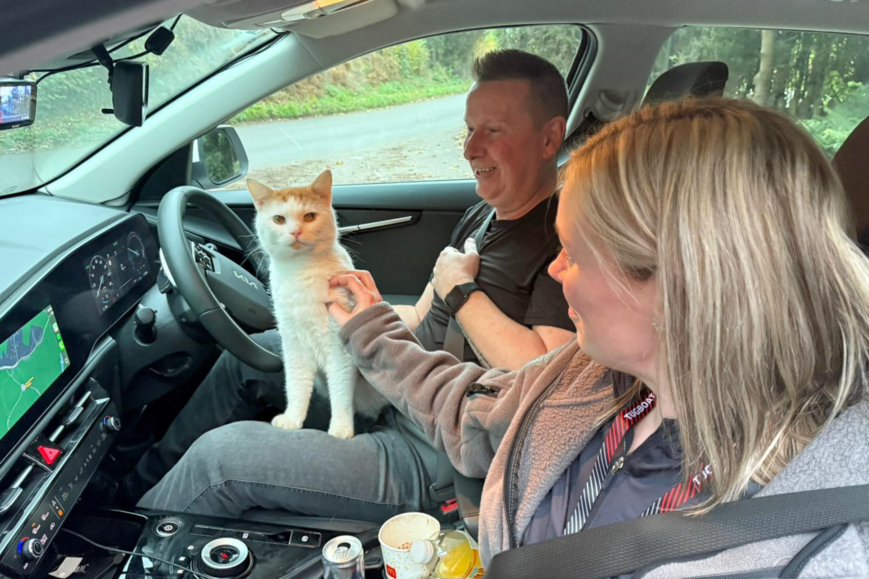 Beans was safely returned to his owners, Colin and Cara McBurnie (Cats Protection)