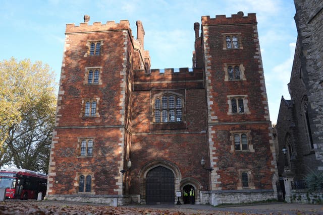 Lambeth Palace, the official residence of the Archbishop of Canterbury (Lucy North/PA)