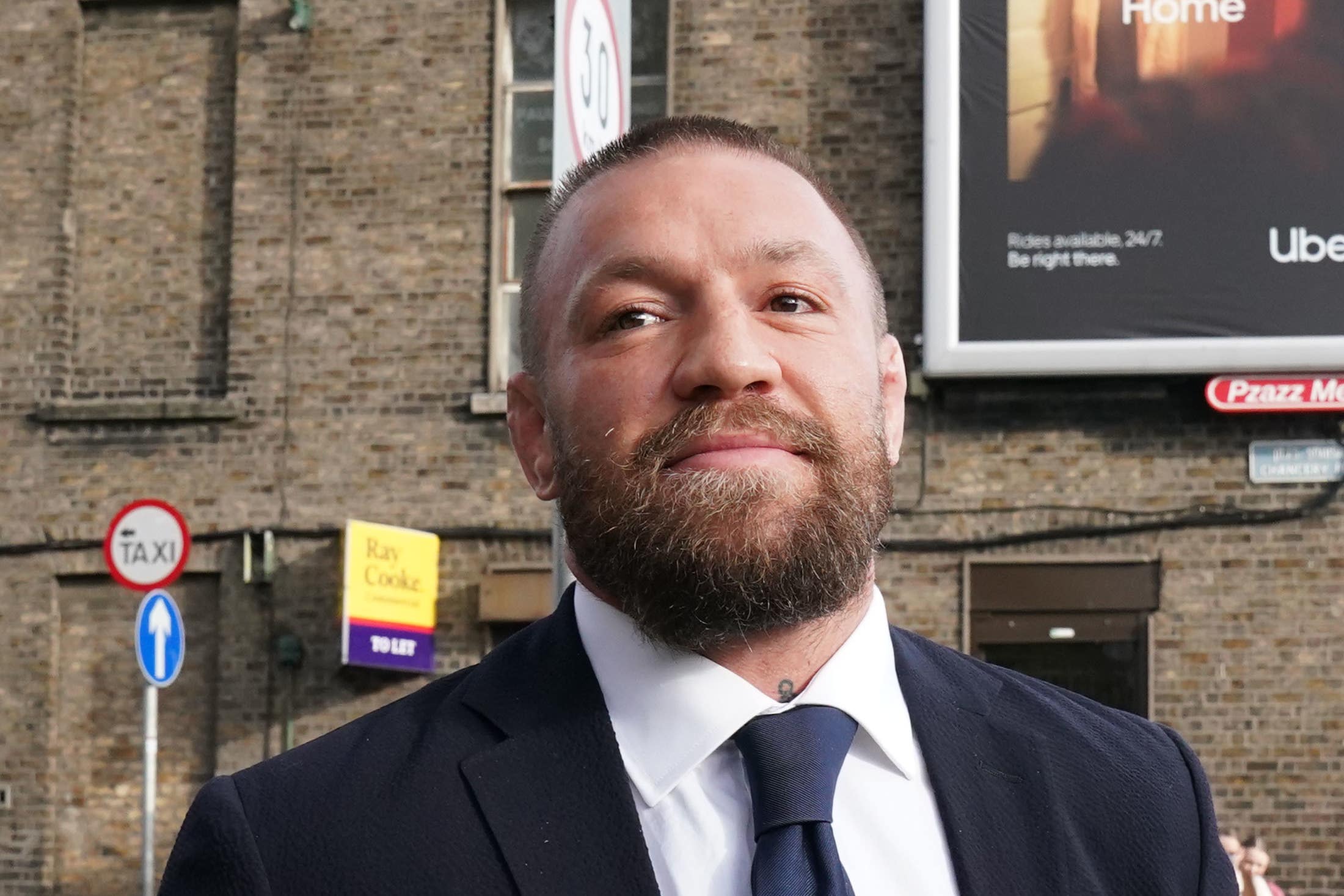 Mixed martial arts fighter Conor McGregor outside the High Court in Dublin (Brian Lawless/PA)