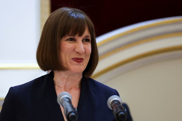 Rachel Reeves has delivered her first Mansion House speech as Chancellor (Isabel Infantes/PA)