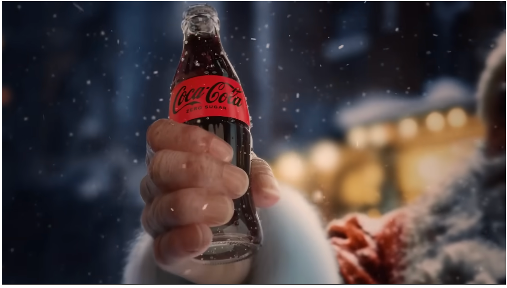 Santa’s hand in the Coca-Cola 2024 advert