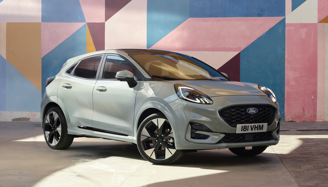 <p>The Ford Puma ST-Line X, a petrol-powered Fiesta-sized hatch/SUV ‘crossover’ </p>