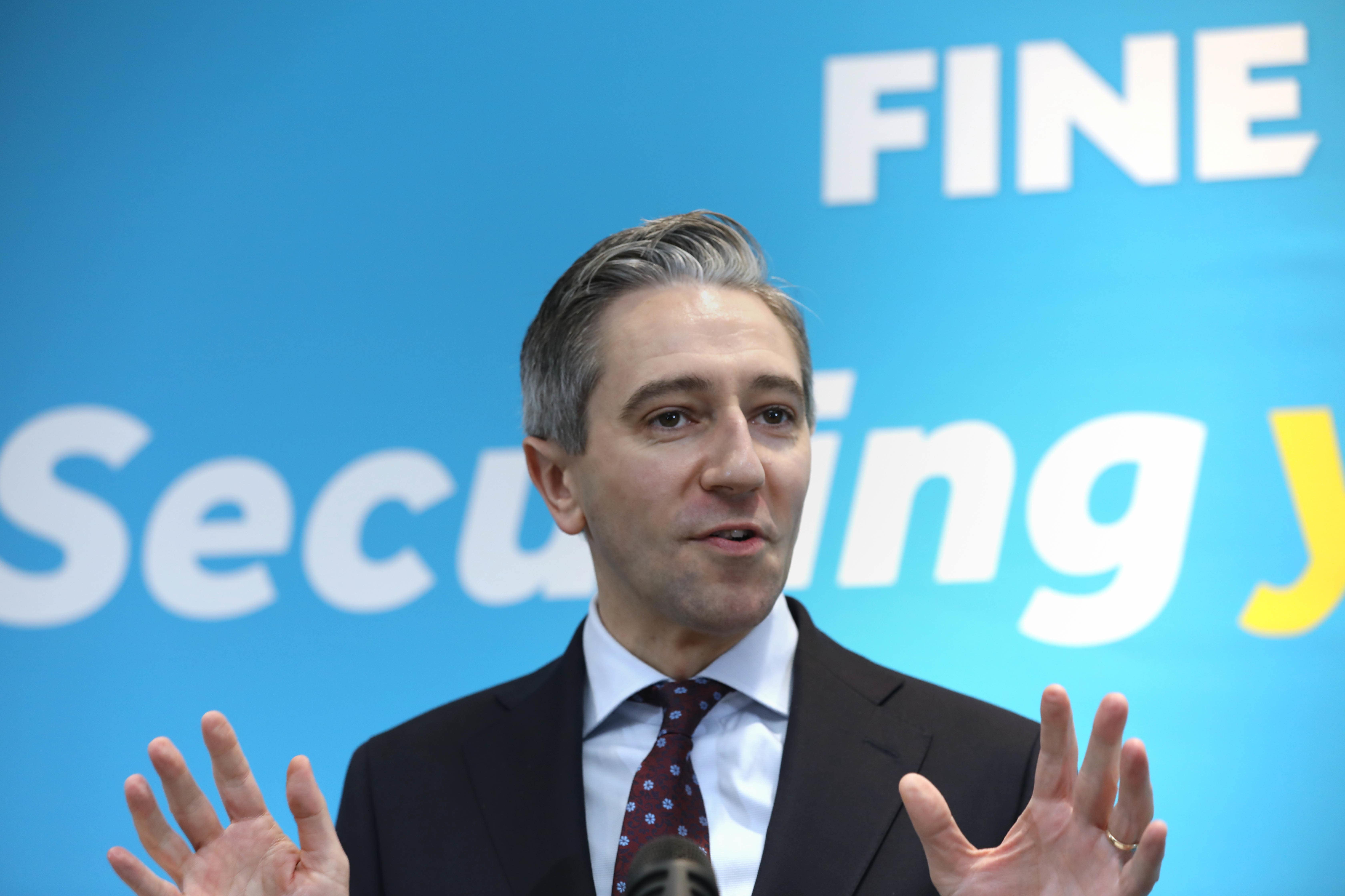 Taoiseach Simon Harris said he did not want to get into tit-for-tat arguments with Fianna Fail (Gareth Chaney/PA)