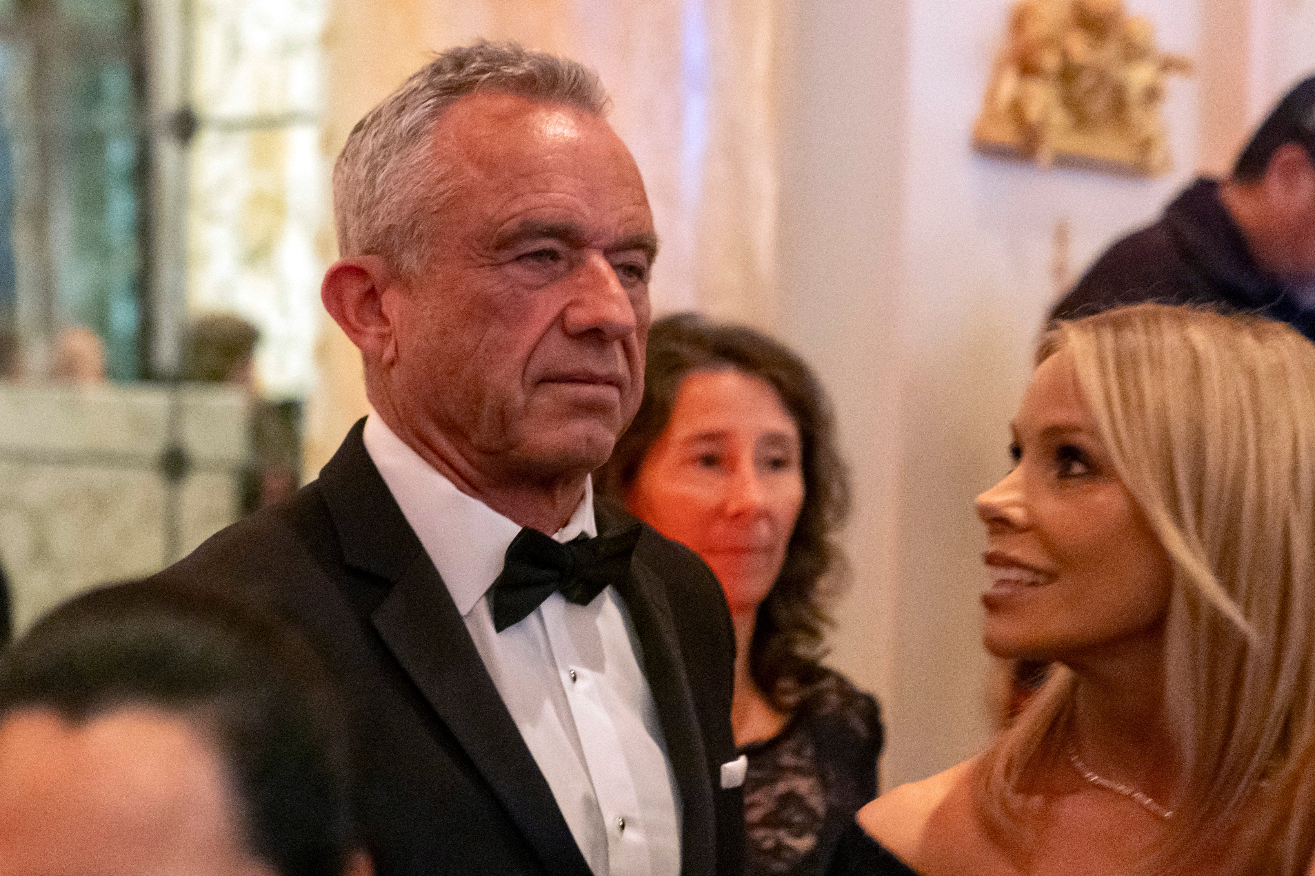 RFK Jr and wife Cheryl Hines, photographed in Mar-a-Lago in November, attended the Vice President’s Dinner on Saturday