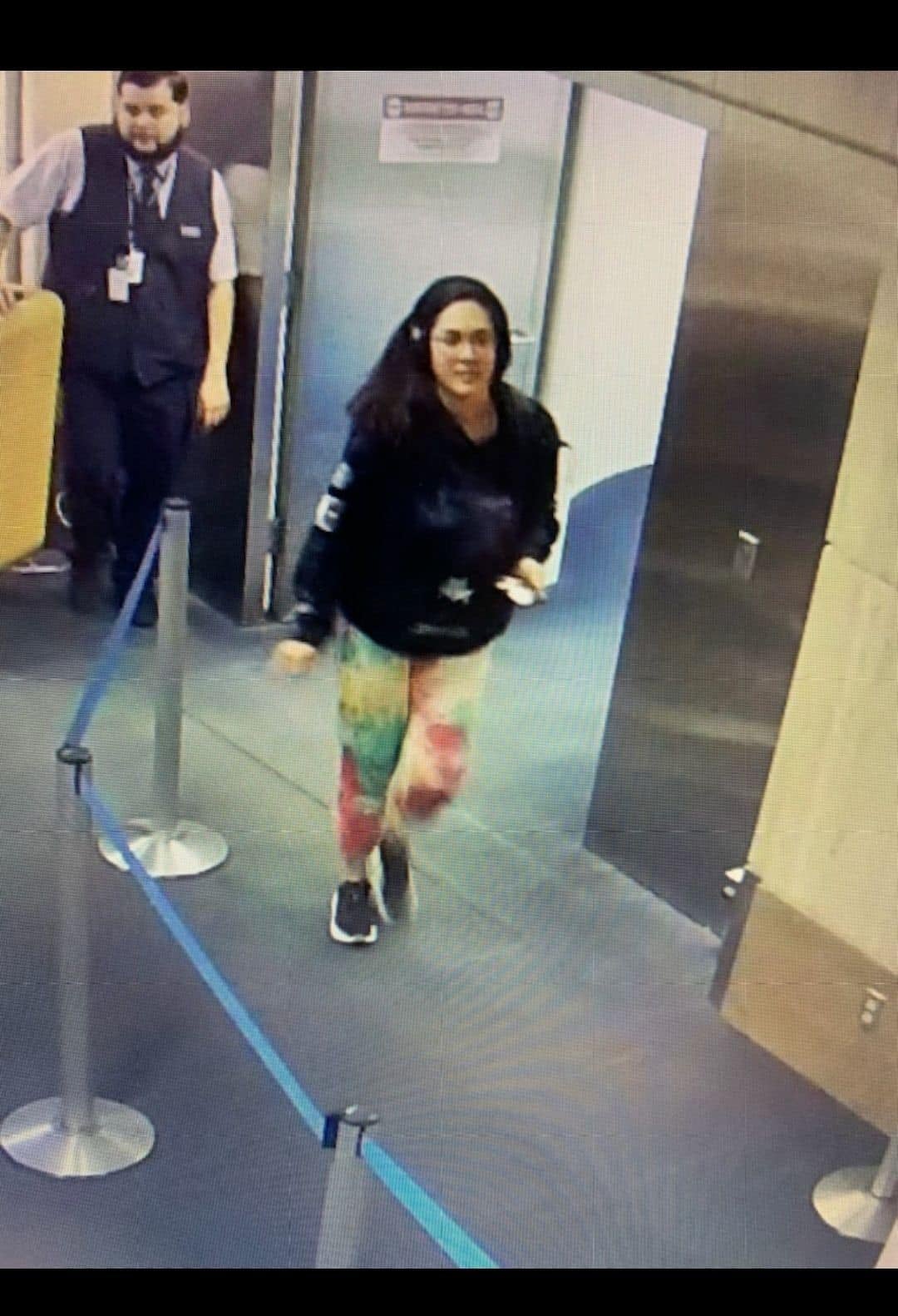 Surveillance footage shows Hannah Kobayashi arriving at Los Angeles International Airport on November 8