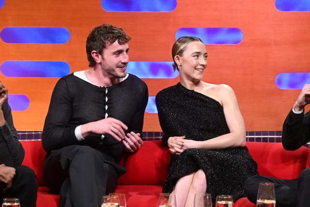 <p>Paul Mescal and Saoirse Ronan on ‘The Graham Norton Show’ on 25 October </p>