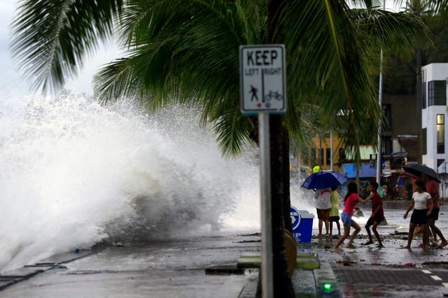 <p>Typhoon Man-yi will hit land over the weekend </p>