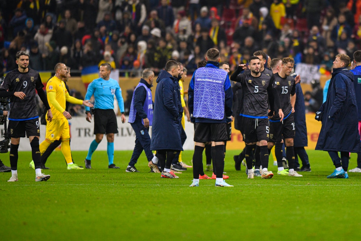 Kosovo blame irresponsible and discriminatory Romania fans as players walk off in Nations League match