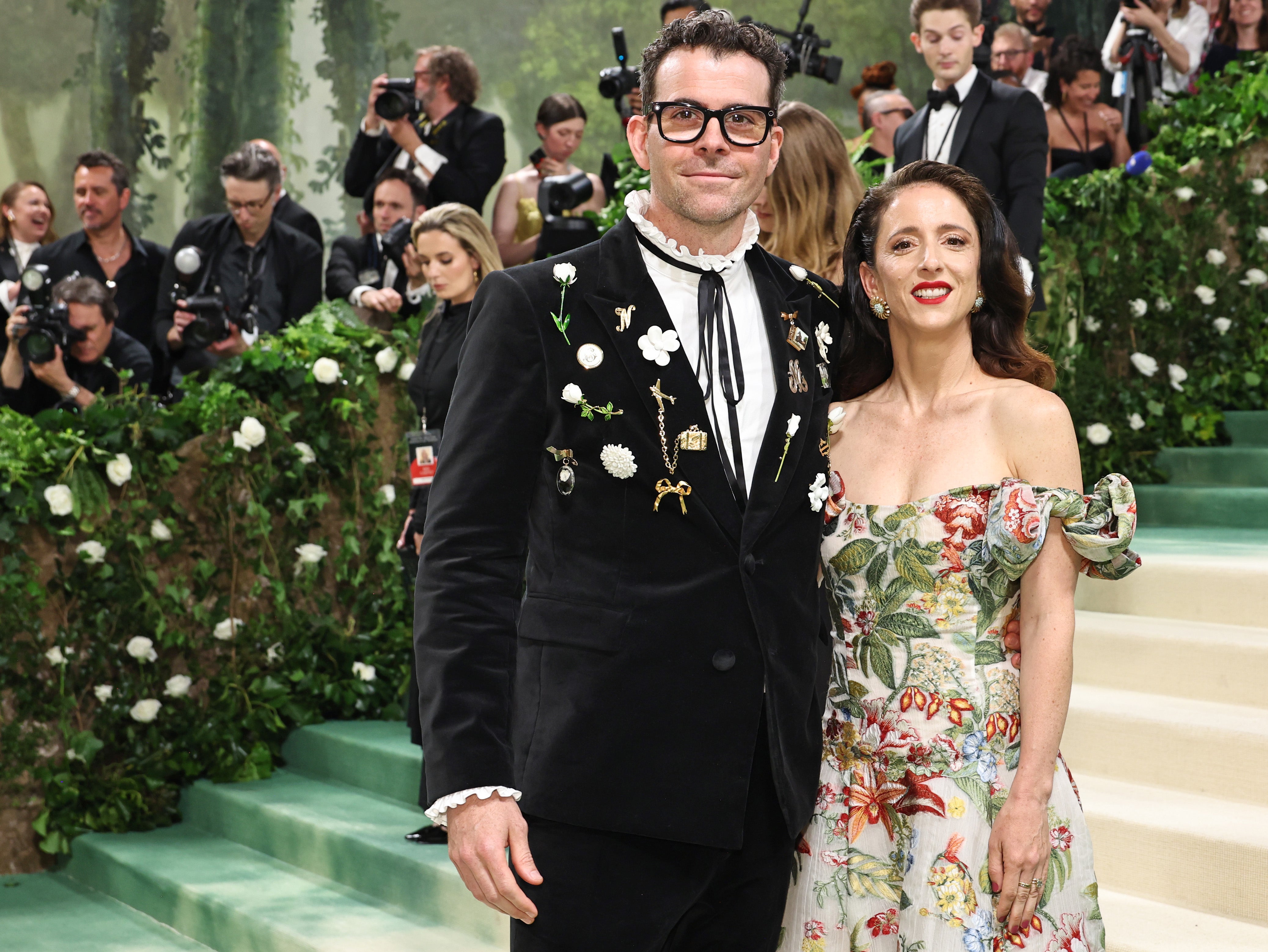 Instagram CEO Adam Mosseri at the 2024 Met Gala with his wife Monica