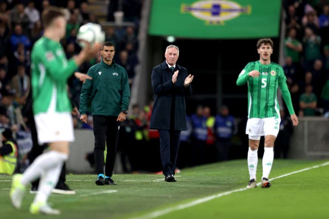 Michael O’Neill’s Northern Ireland side will finish their Nations League campaign away to Luxembourg (Liam McBurney/PA)