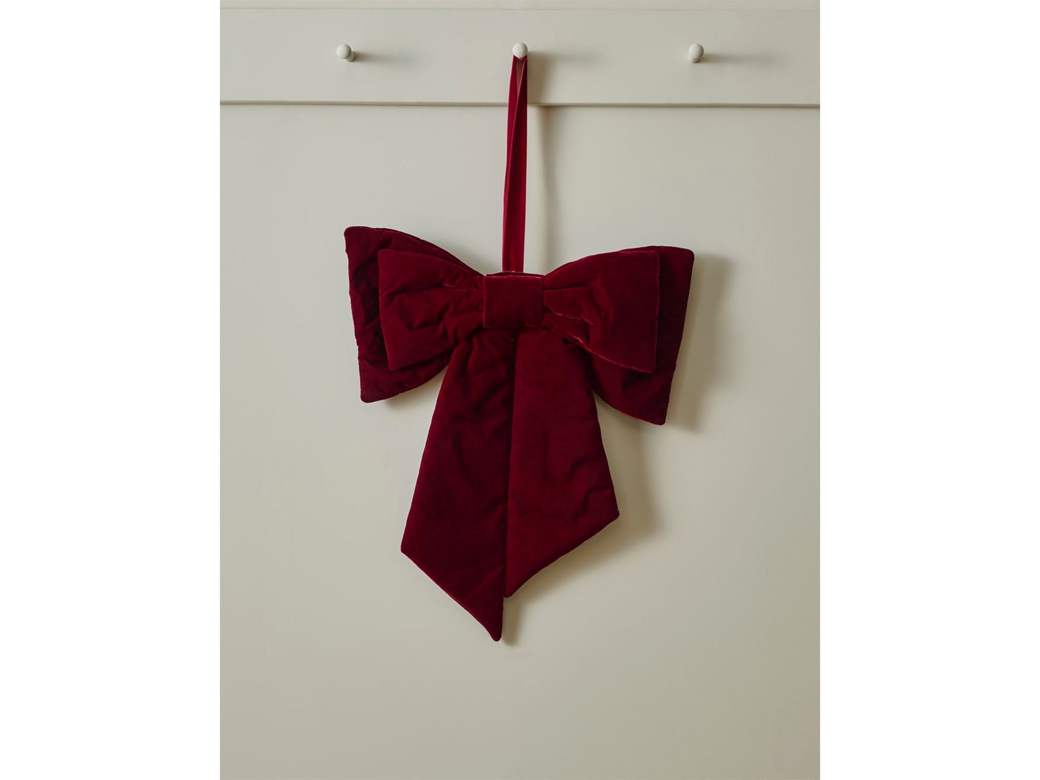 M&S velvet door bow red Christmas decorations IndyBest