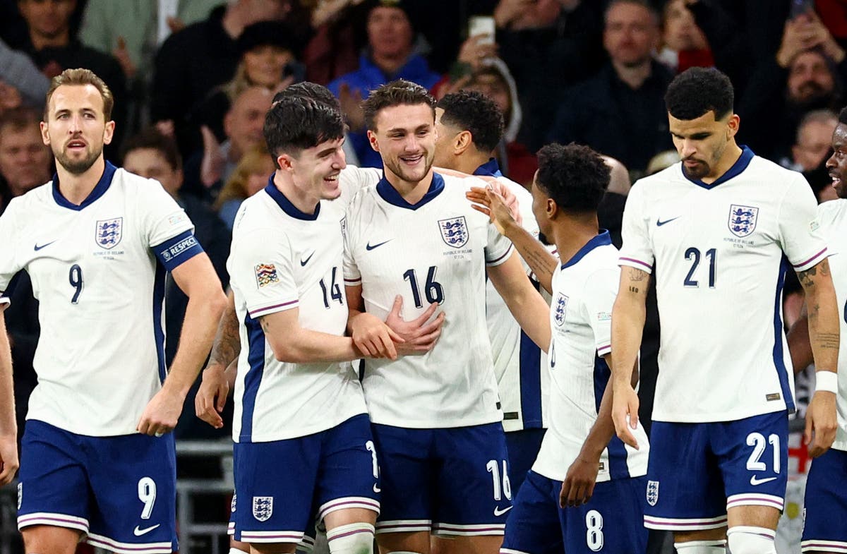 England v Ireland LIVE: Nations League result as Taylor Harwood-Bellis scores on debut in thrashing | The Independent