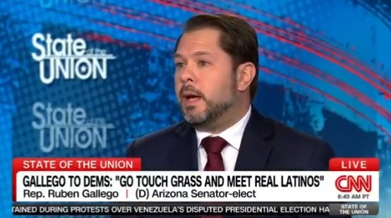 Ruben Gallego appears on CNN’s State of the Union on November 17, 2024.