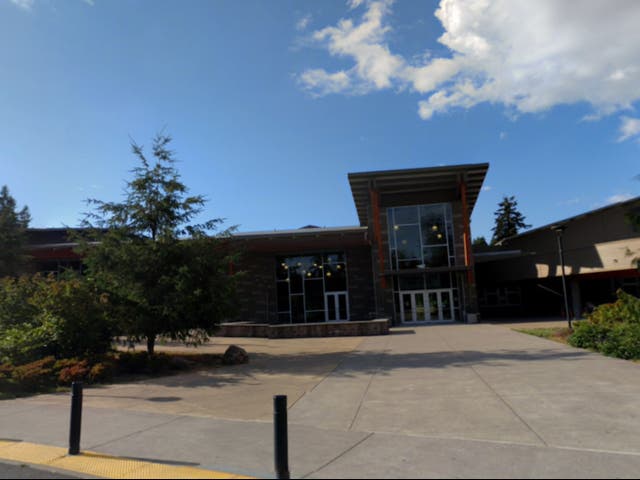 <p>Timberline High School in Lacey, Washington, where Ihsan Ali and his wife, Zahraa, allegedly attempted an ‘honor killing’ on their 17-year-old daughter who refused an arranged marriage</p>