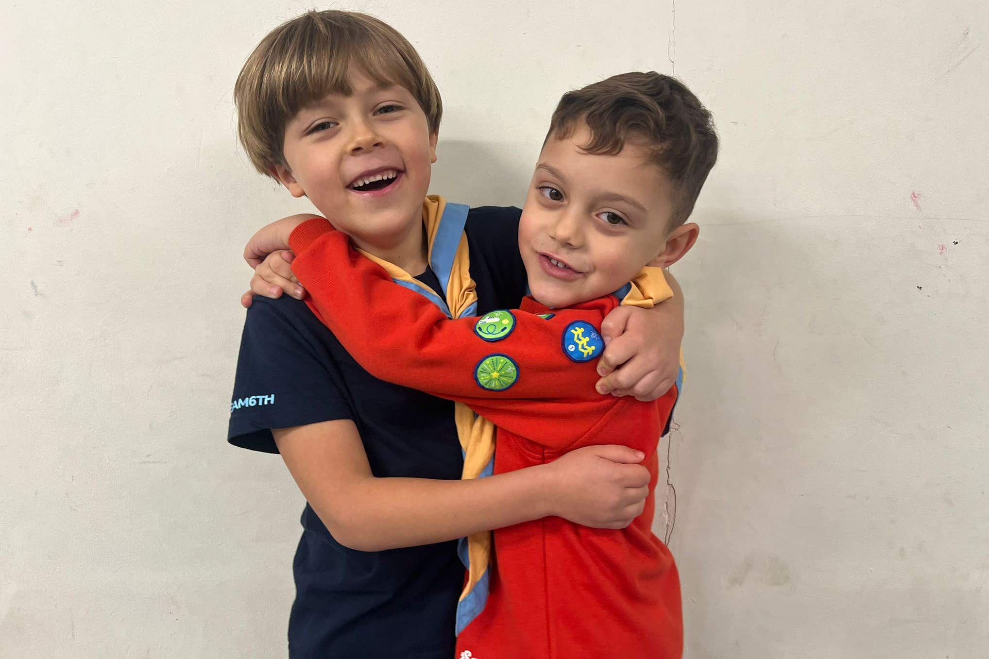 Yehor Kremnov (left) and Artem Horchuck (right) became friends when joining their local Squirrels group in Gosport (6th Gosport Scout Group/PA)