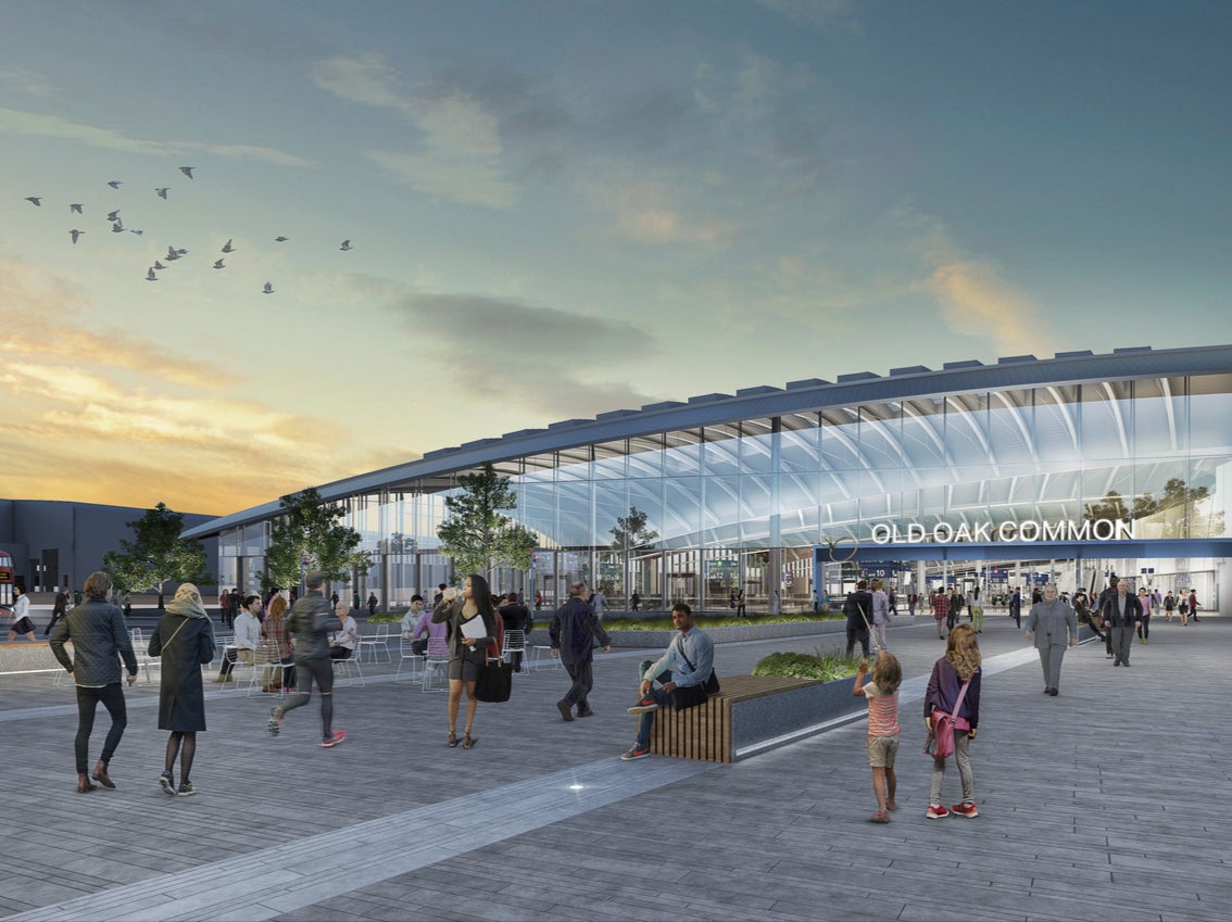 Dream work: Artist’s impression of Old Oak Common Station in west London, on the controversial HS2 route