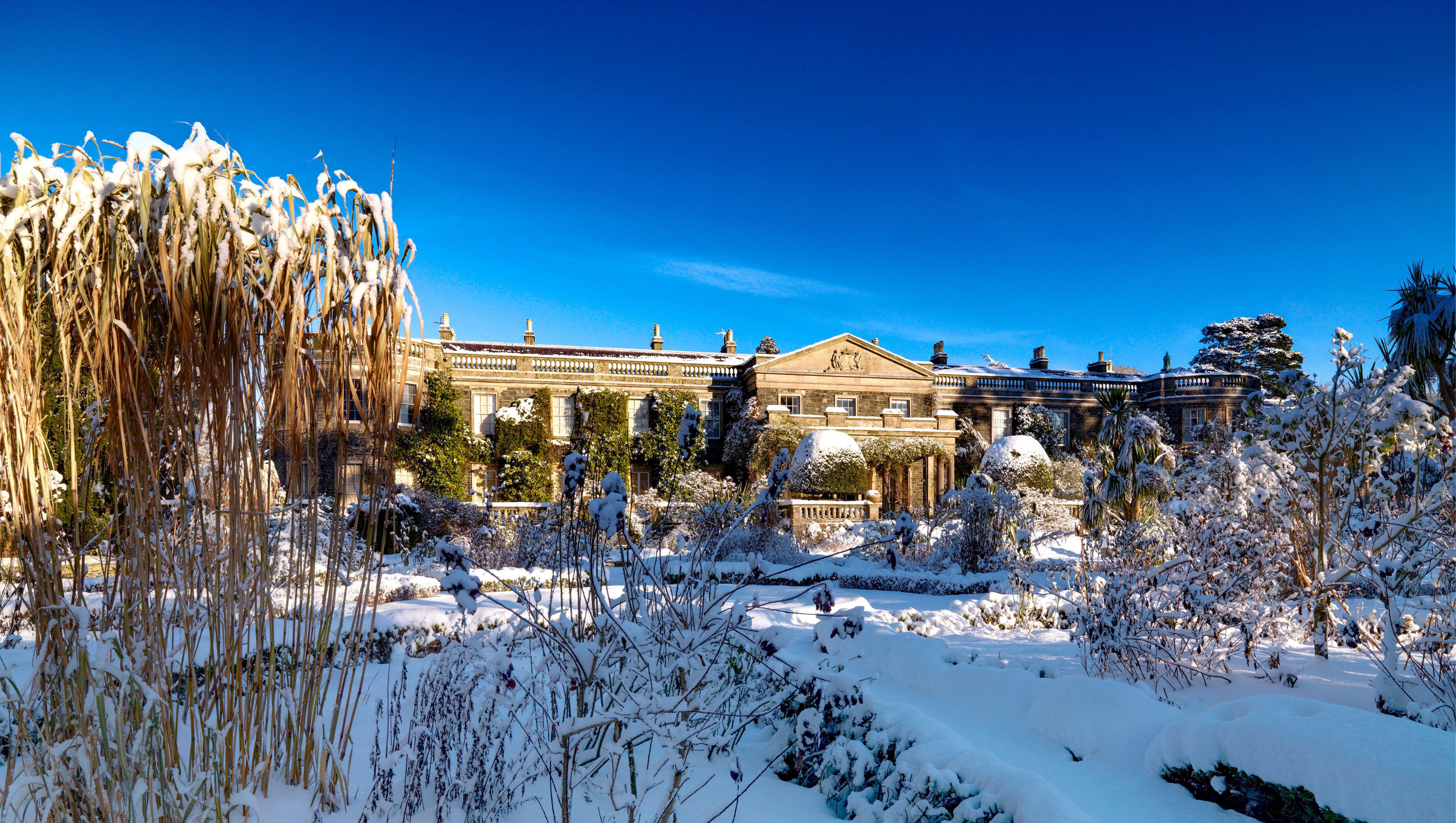 Heavy snowfall at Mount Stewart, County Down, Northern Ireland