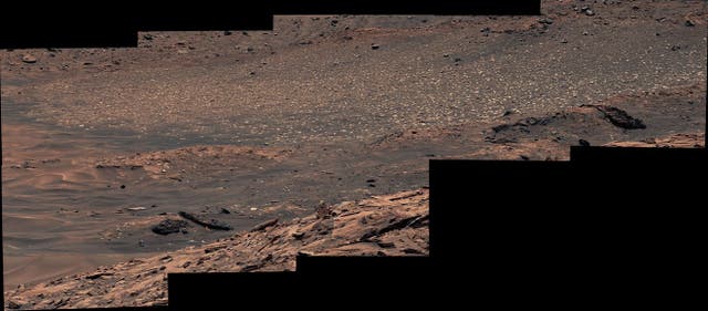 <p>NASA’s Curiosity Mars rover captured this last look at a field of bright white sulfur stones in October. The rover discovered pure sulfur on Mars for the first time, but researchers still don’t know how it formed. </p>