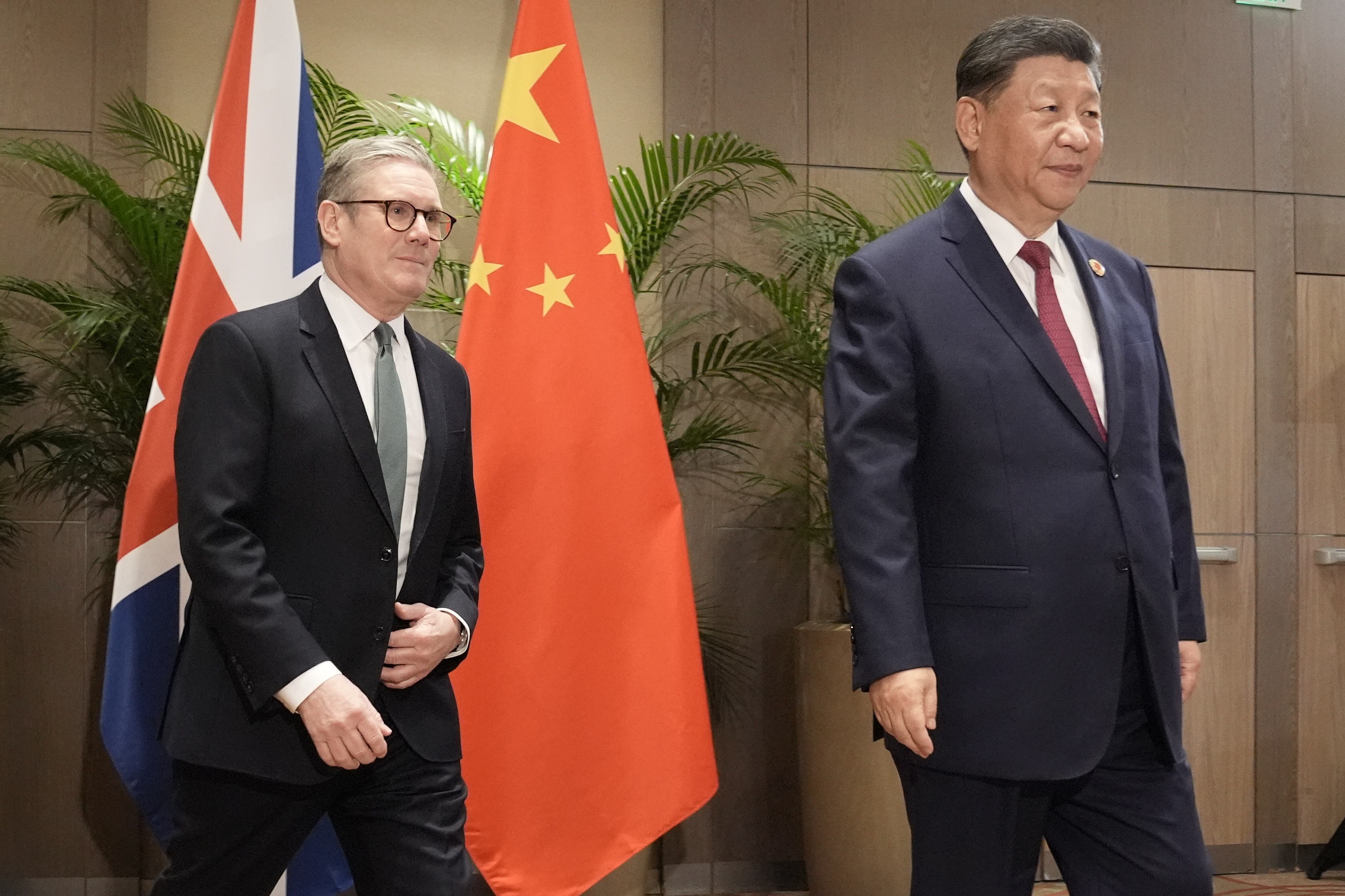 Sir Keir Starmer during a bilateral meeting with President Xi Jinping of China, during the G20 summit in Brazil (Stefan Rousseau/PA)