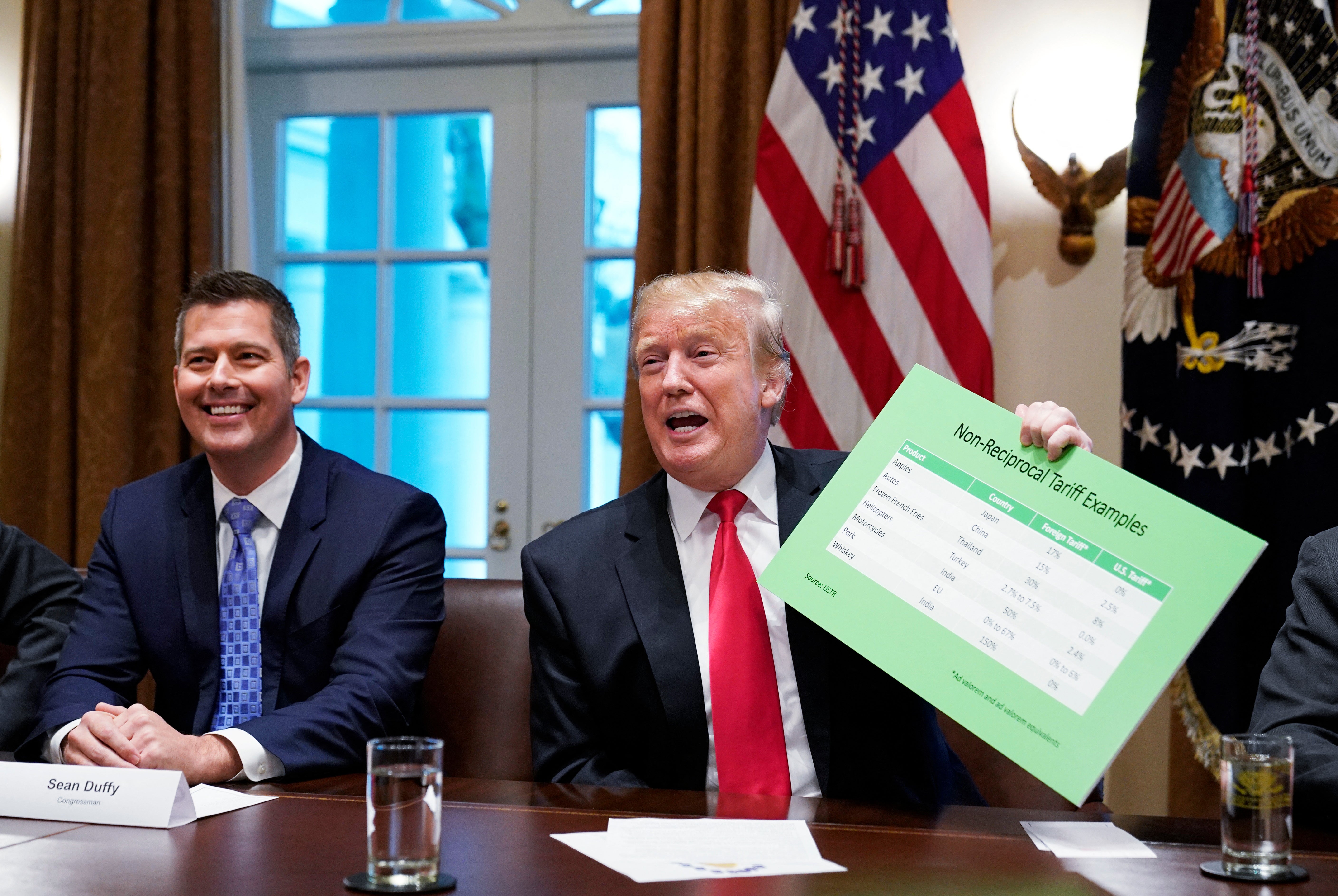 Sean Duffy with Trump in 2019 during the president’s first term