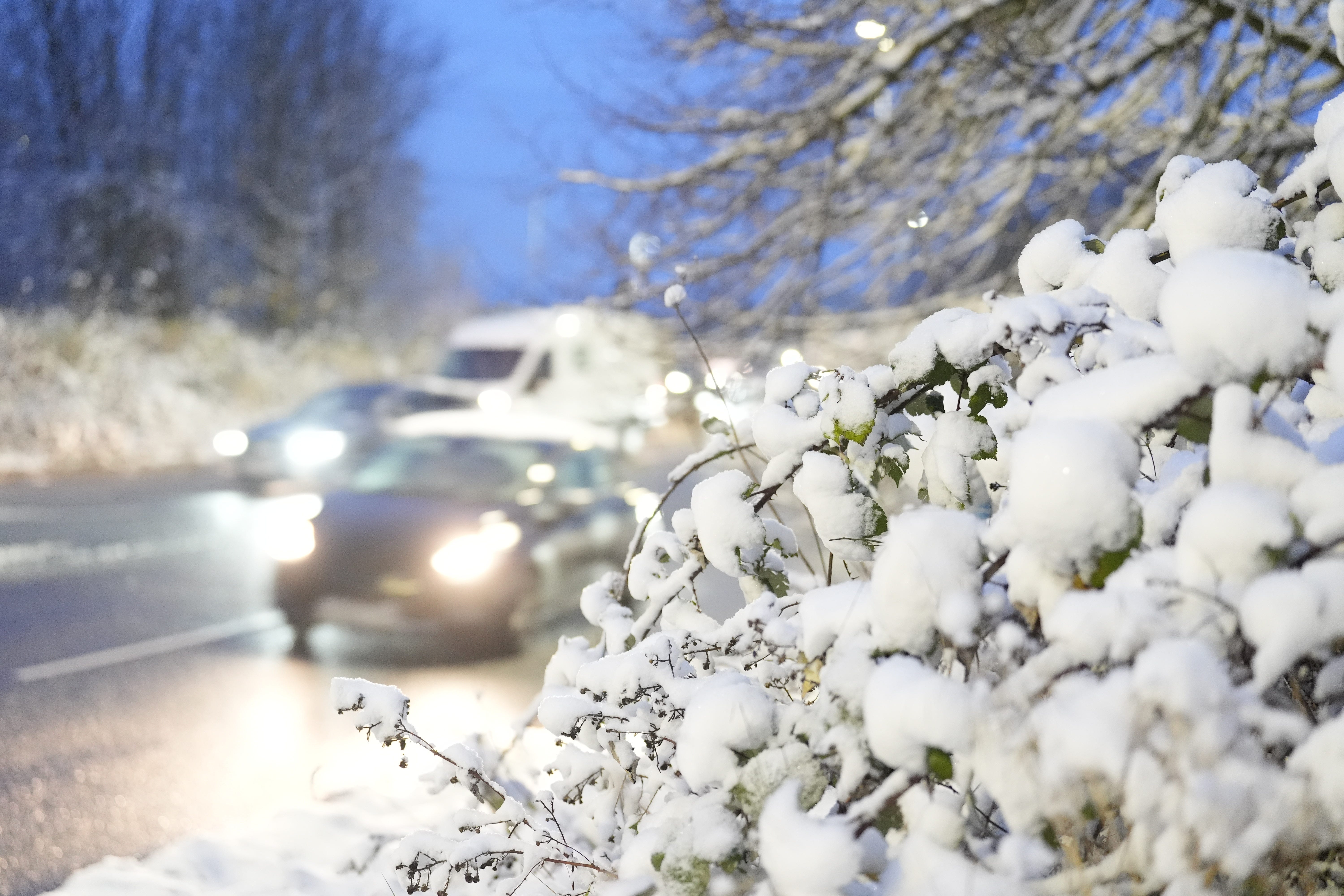 Snowy conditions in Carr Gate, West Yorkshire (Danny Lawson/PA)