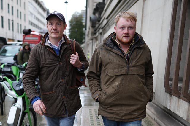 <p>Charlie Ireland and Kaleb Cooper said changes to agricultural inheritance tax will discourage investment in farming (Aaron Chown/PA)</p>