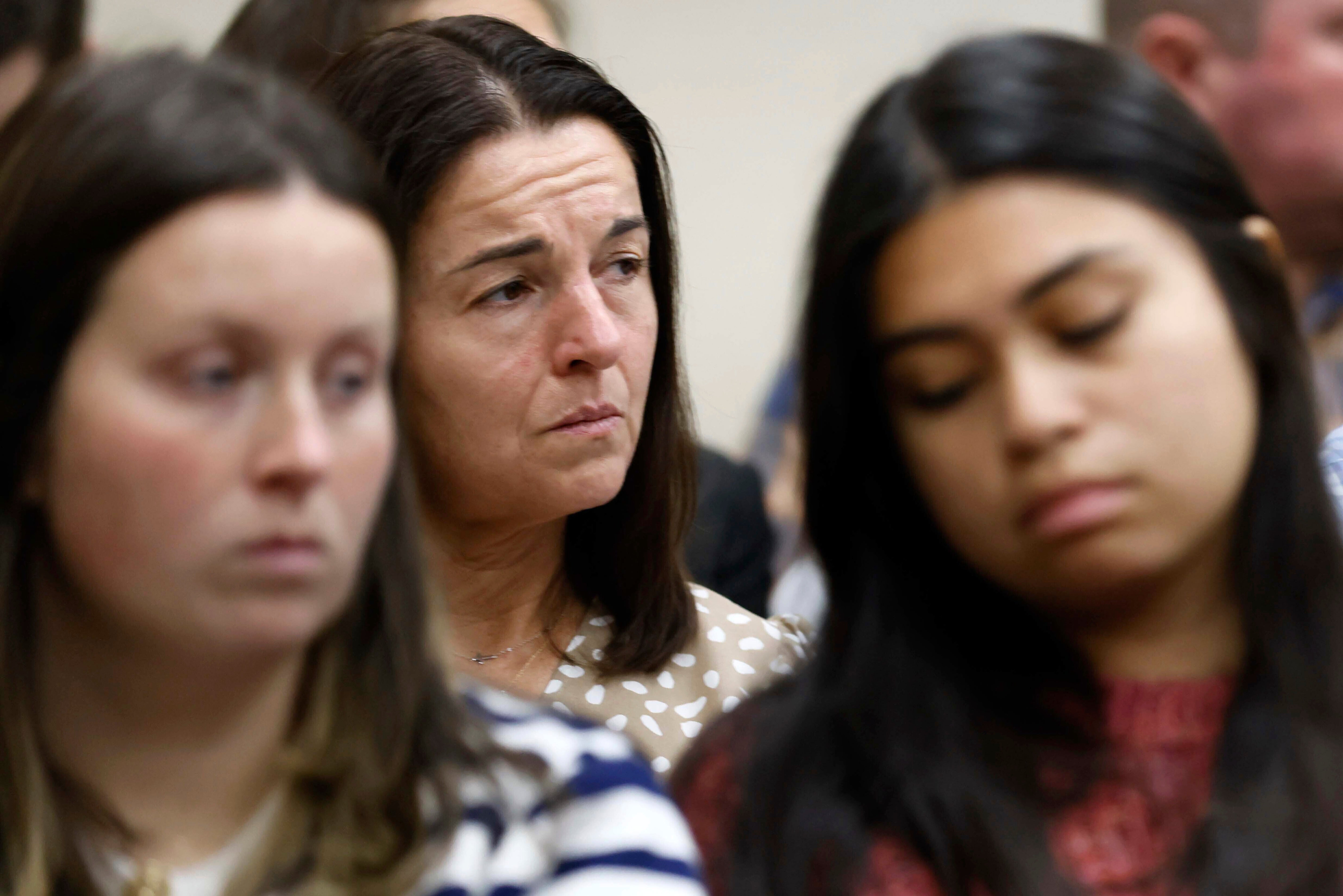 Laken Riley’s mother, Allyson Phillips, pictured watching during Jose Ibarra’s trial. She called her daughter ‘smart, hardworking, kind, thoughtful, and...a child of God’ in court last year