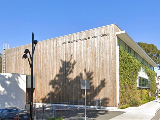 <p>Stone Ridge Christian High School in Merced forfeited a girl’s volleyball game against San Francisco Waldorf School, pictured</p>