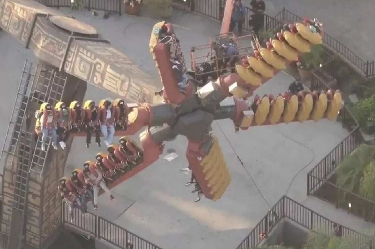 More than 20 riders were suspended in midair for hours after a Knott’s Berry Farm ride malfunctioned