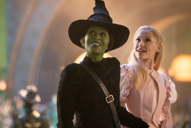 <p>Cynthia Erivo, left, and Ariana Grande in a scene from ‘Wicked’</p>