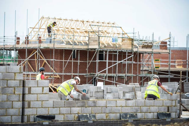 Housebuilder stocks dragged on the FTSE 100 on Wednesday (Ben Birchall/PA)