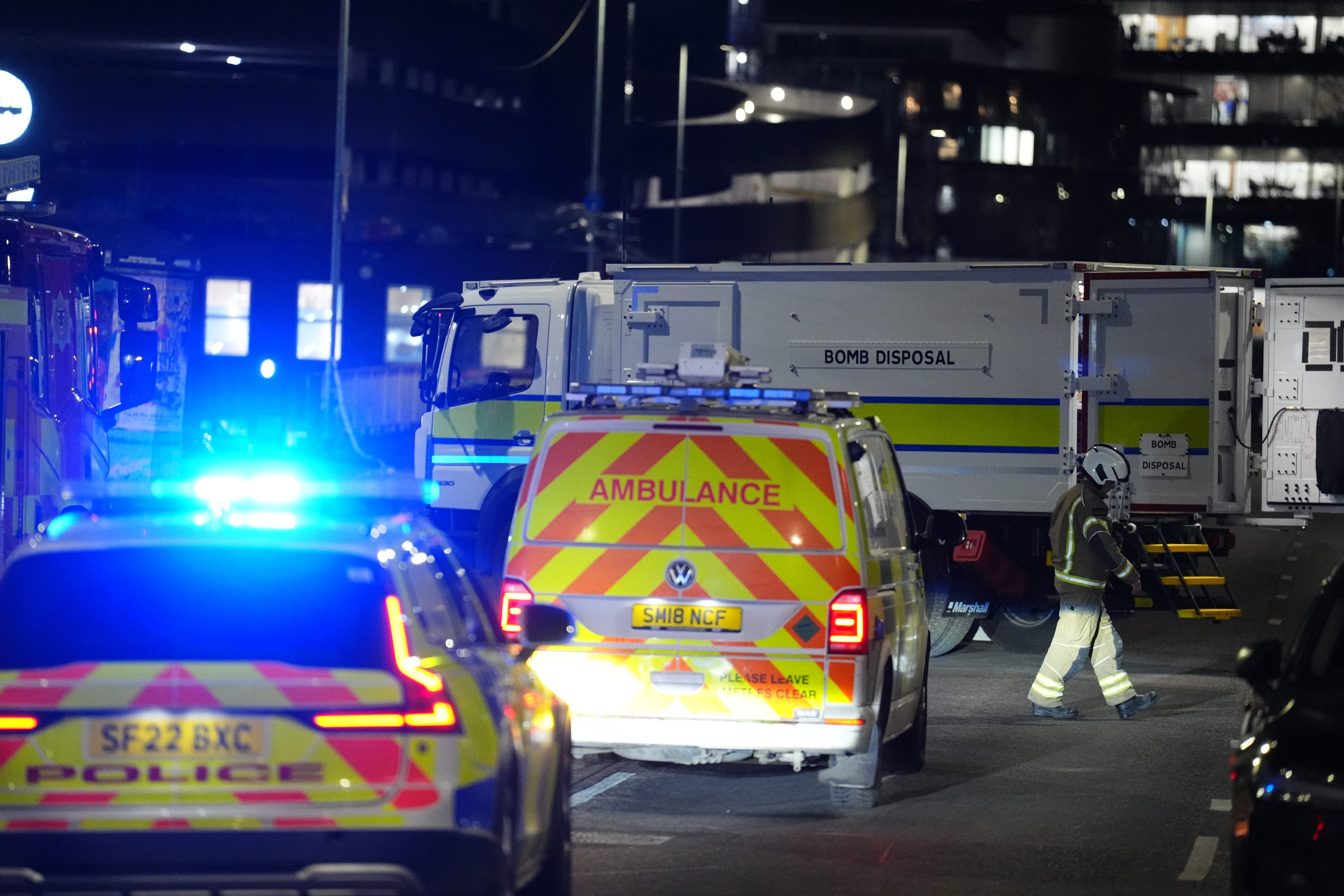 A bomb disposal unit outside Buchanan Bus Station in Glasgow (Andrew Milligan/PA)