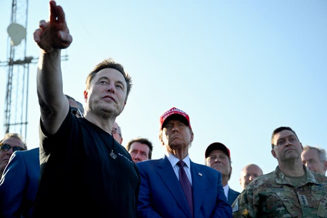 <p>Elon Musk, left, is partnering with Vivek Ramaswamy to recommend drastic cuts to the federal budget</p>