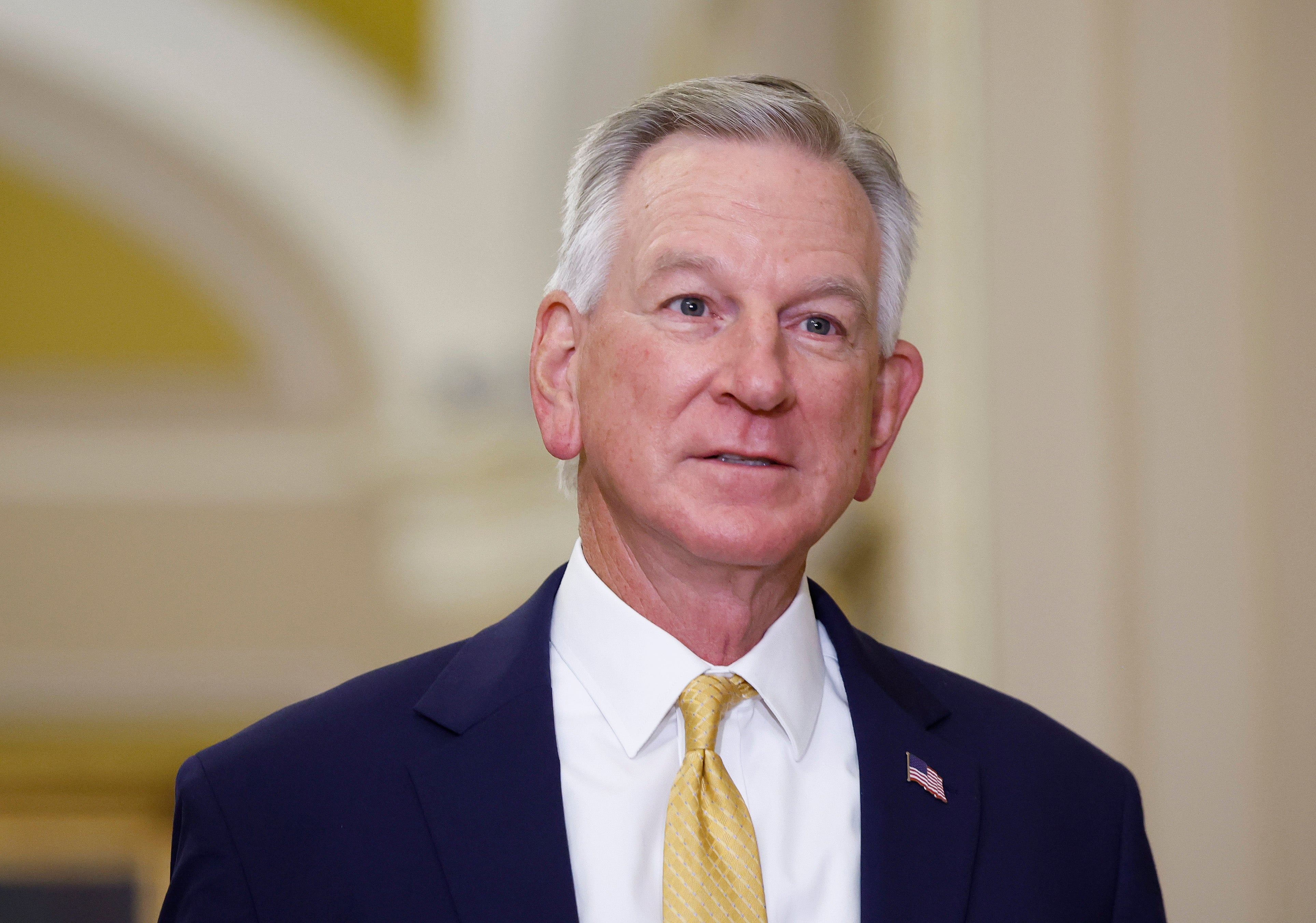 Tommy Tuberville arrives for the Senate Republican leadership elections at the U.S. Capitol on November 13, 2024 in Washington, DC. The Alabama Senator has dismissed President Joe Biden as a ‘bedridden dementia patient’