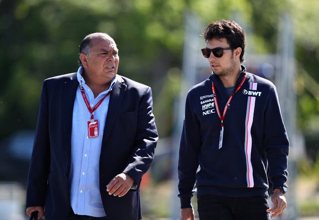 <p>Sergio Perez (right) and his father, Antonio Perez Garibay (left), in 2018</p>