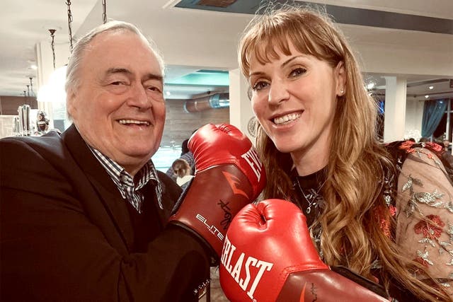 <p>Working-class heroes: former deputy prime minister John Prescott with Angela Rayner </p>