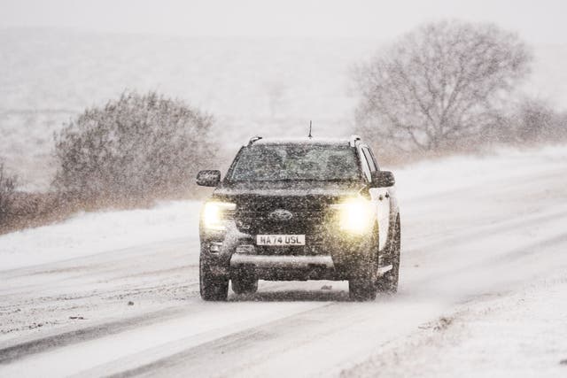 Snowy weather has caused disruption in some parts of the country (Danny Lawson/PA)